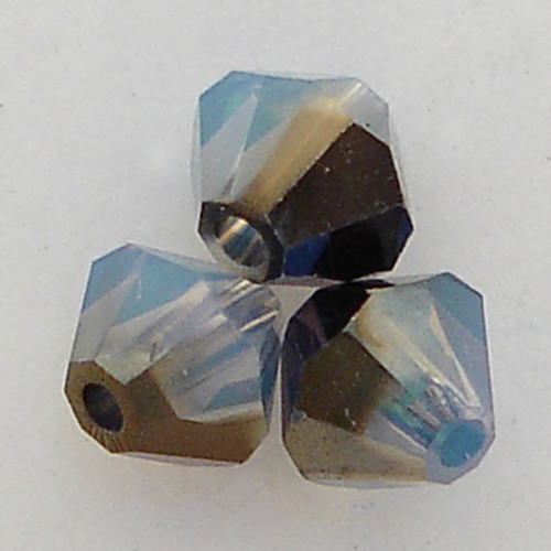 Swarovski 5301 4mm Bicone Beads White Opal Sky Blue