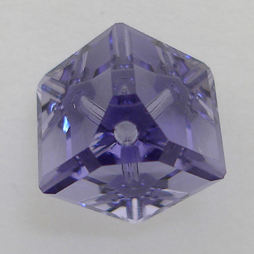 Swarovski 5600 8mm Offset Cube Beads Tanzanite