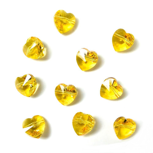 Buy Swarovski 5742 8mm Heart Beads Light Topaz (9 pieces)