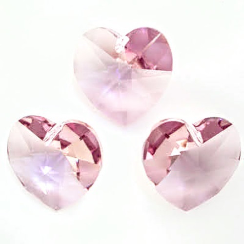 Buy Swarovski 6228 10mm Xilion Heart Pendants Light Amethyst (18 pieces)