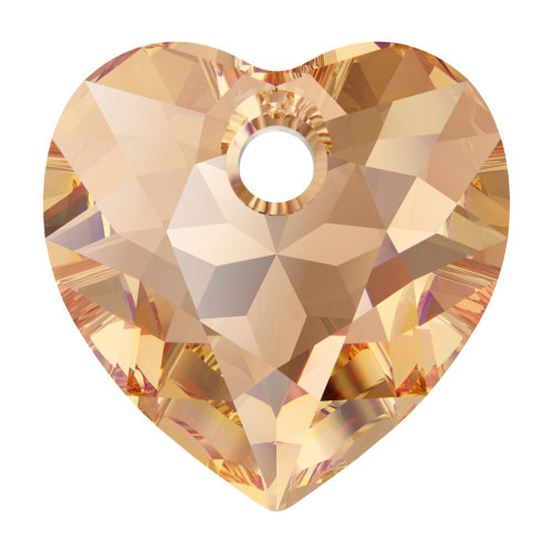 Swarovski 6432 14.5mm Heart Cut Pendants Light Colorado Topaz