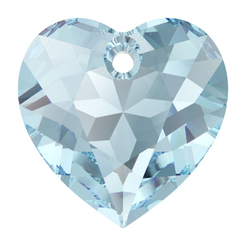 Swarovski 6432 8mm Heart Cut Pendants Aquamarine