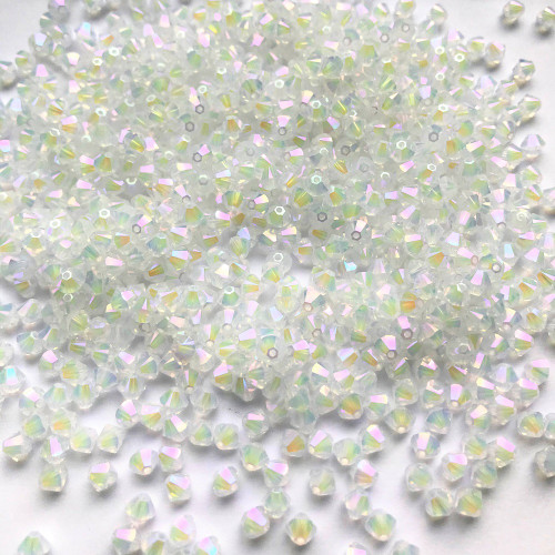 Swarovski 5328 5mm Xilion Bicone Beads White Opal Shimmer 2X (720 pieces)