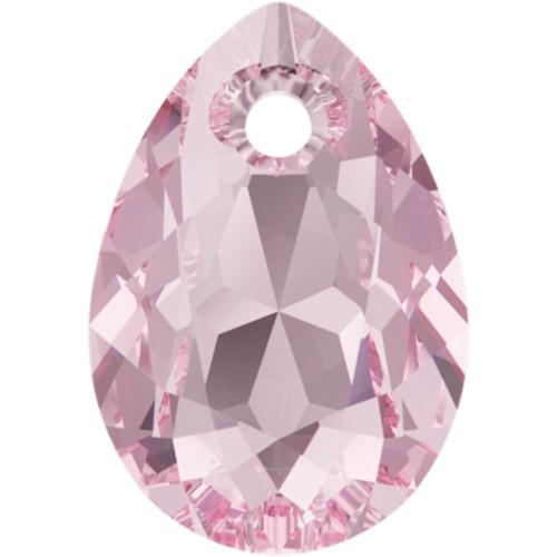 Swarovski 6433 11.5mm Pear Cut Pendants Light Rose