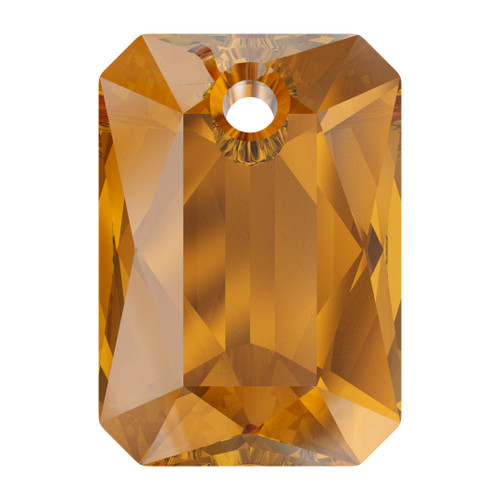 Swarovski  6435 11.5mm Emerald Cut Pendants Topaz