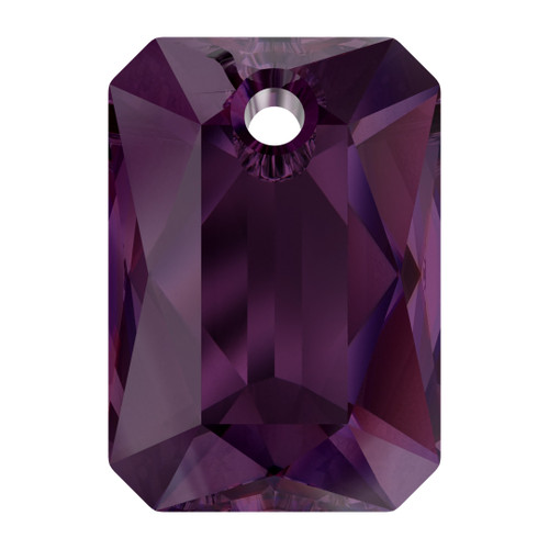 Swarovski  6435 16mm Emerald Cut Pendants Amethyst