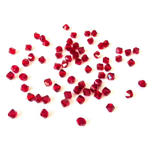 Preciosa® Crystal Bicone Beads 5mm Siam (72 pieces)