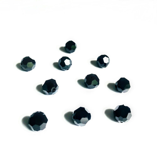 Buy Swarovski 5000 14mm Round Beads Jet Hematite  (4 pieces)