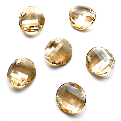 Exclusive Swarovski 3221 28mm Twist Sew On Crystal Golden Shadow (2 pieces)