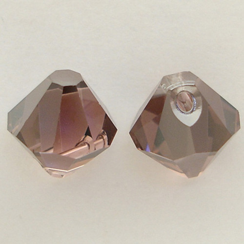 Exclusive Swarovski 6328 8mm Top-drilled Bicone Light Rose Satin  (18 pieces)