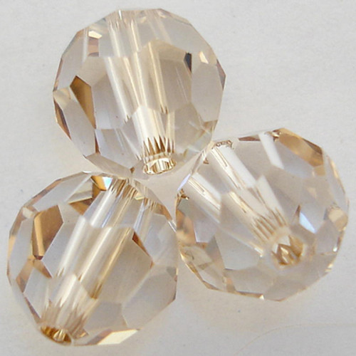Swarovski 5000 8mm Round Beads Crystal Golden Shadow  (12 pieces)