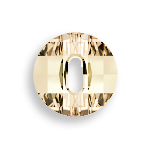 Swarovski 3016 14mm Round Button Crystal Golden Shadow (36  pieces)