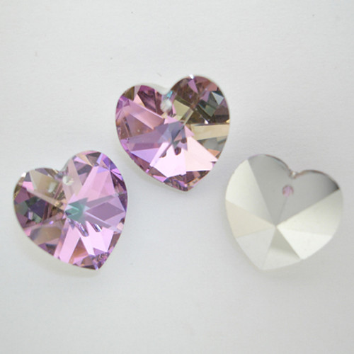 Swarovski 6228 14mm Xilion Heart Pendants Crystal Vitrail Light (144 pieces)