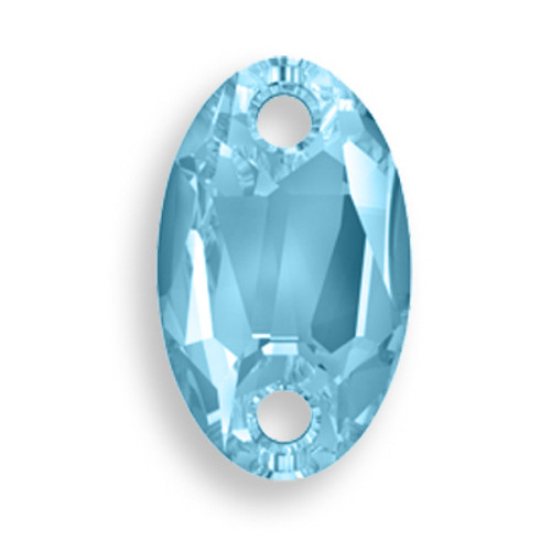 Swarovski 3231 28mm Oval Sew On x17 Aquamarine