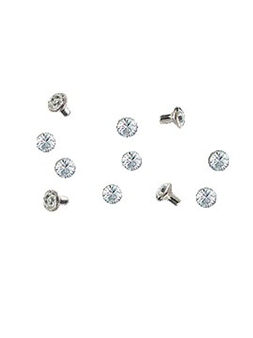 Swarovski Silver 53002 18ss (~4.3mm) Crystal Rivets with 3mm shank: Pacific Opal