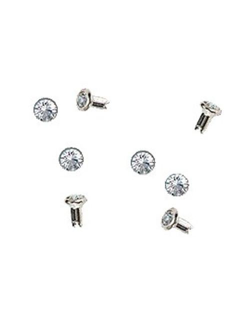 Swarovski Stainless Steel 53001 29ss (~6.25mm) Crystal Rivets with 4mm shank: Jet