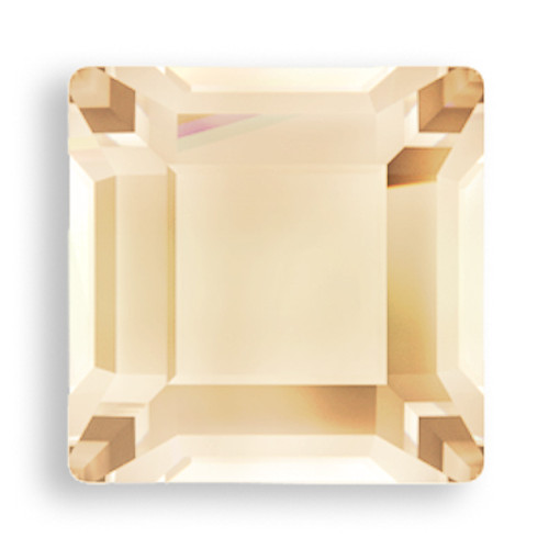 Swarovski 2400 4mm Square Flatback Crystal Golden Shadow  Hot Fix