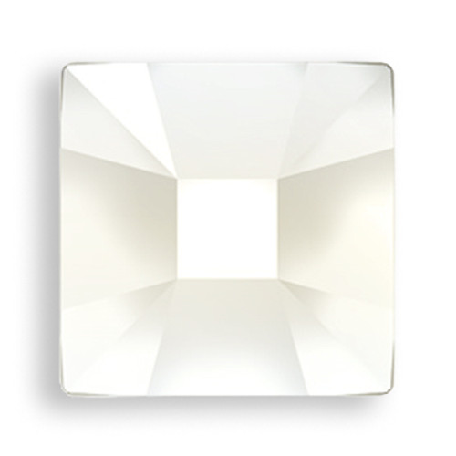 Swarovski 2483 10mm Square Flatback Crystal Silver Shade