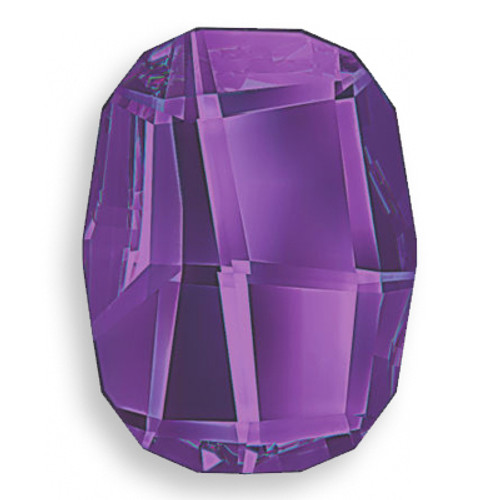 Swarovski 2585 10mm Graphic Flatback Amethyst Hot Fix