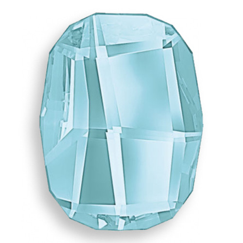 Swarovski 2585 10mm Graphic Flatback Aquamarine Hot Fix