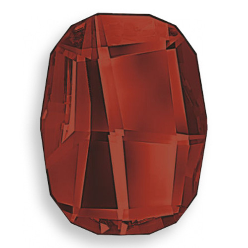 Swarovski 2585 14mm Graphic Flatback Crystal Red Magma