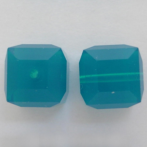 Swarovski 5601 6mm Cube Beads Caribbean Blue Opal