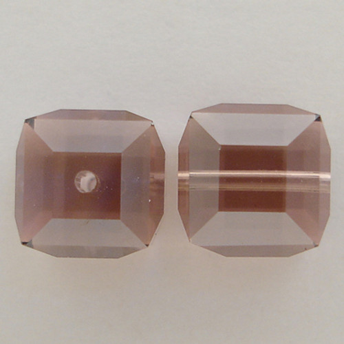 Swarovski 5601 8mm Cube Beads Light Rose Satin