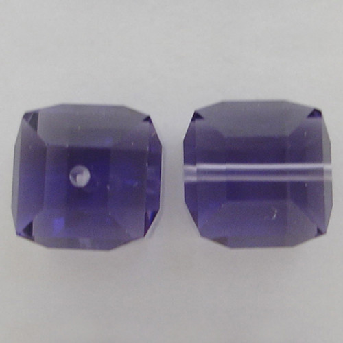 Swarovski 5601 8mm Cube Beads Tanzanite