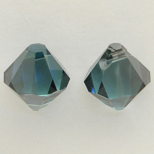 Swarovski 6301 8mm Top-drilled Bicone Aquamarine Satin