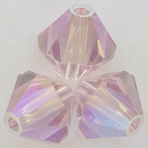 Swarovski 5328 4mm Xilion Bicone Beads Light Amethyst AB 2X