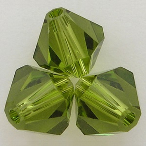 Swarovski 5328 5mm Xilion Bicone Beads Olivine