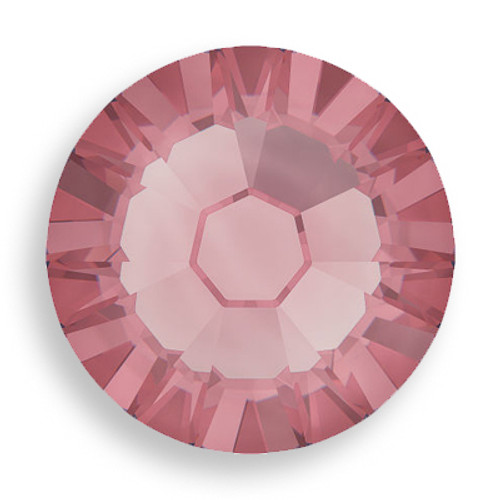 Swarovski 2028 8ss(~2.45mm) Xilion Flatback Crystal Antique Pink  Hot Fix