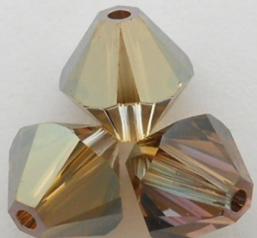 Swarovski 5328 4mm Xilion Bicone Beads Crystal Bronze Shade