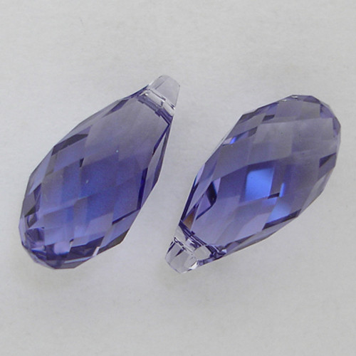 Swarovski 6010 17mm Briolette Pendant Tanzanite