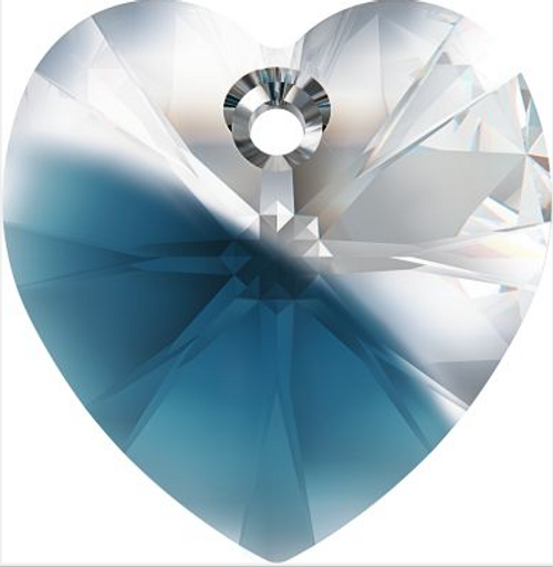 Swarovski 6228 10mm Xilion Heart Pendants Crystal-Montana Blend (288 pieces)