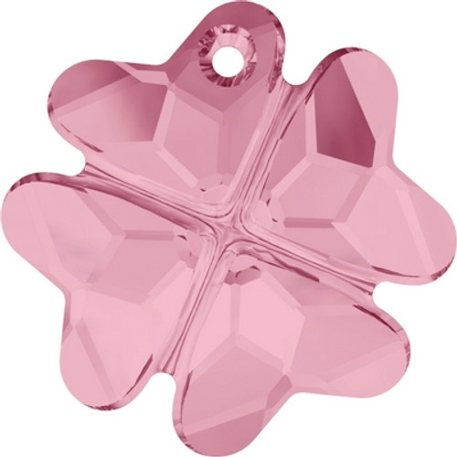 Swarovski 6764 19mm Clover Pendants Light Rose ( 48 pieces)