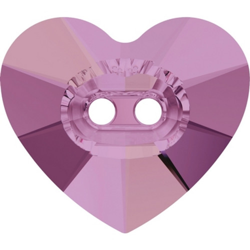 Swarovski 3023 12mm Heart Button Crystal Lilac Shadow ( 144 pieces)