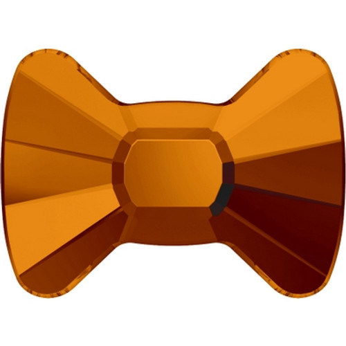 Swarovski 2858 9mm Bow Tie Flatback Tangerine Hot Fix (144 pieces)