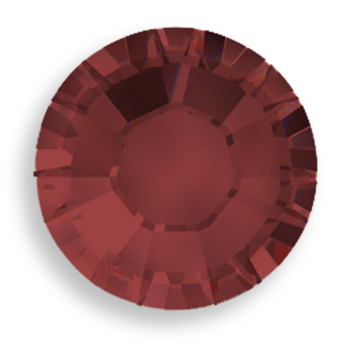 Swarovski 2058 9ss(~2.65mm) Xilion Flatback Burgundy. Burgundy is a complex darkish maroon tone resembling a deep red-wine glow containing a splash of reddish- purple undercurrents that blends nicely with the darker Garnet and lighter Amethyst colors. Swarovski Crystal Flatback Rhinestones are celebrated by fashionistas and designers for being remarkably versatile, enhancing any surface or material with opulence and sparkle.
