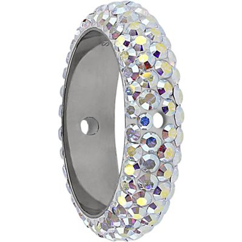 Swarovski 85001 18.5mm BeCharmed Pave Thread Ring Crystal AB (6 pieces )