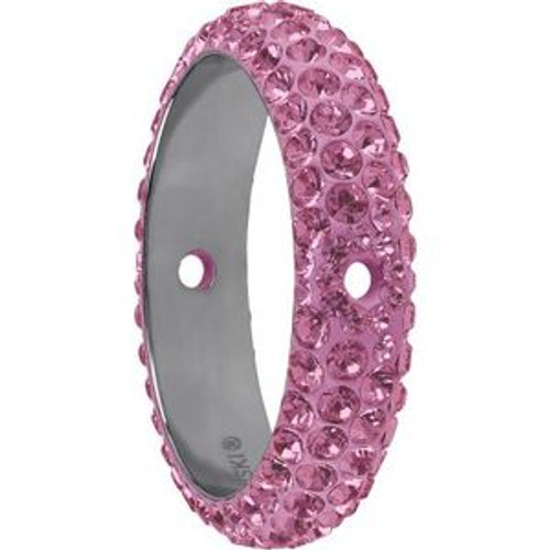 Swarovski 85001 14.5mm BeCharmed Pave Thread Ring 1 hole Light Rose (6 pieces )