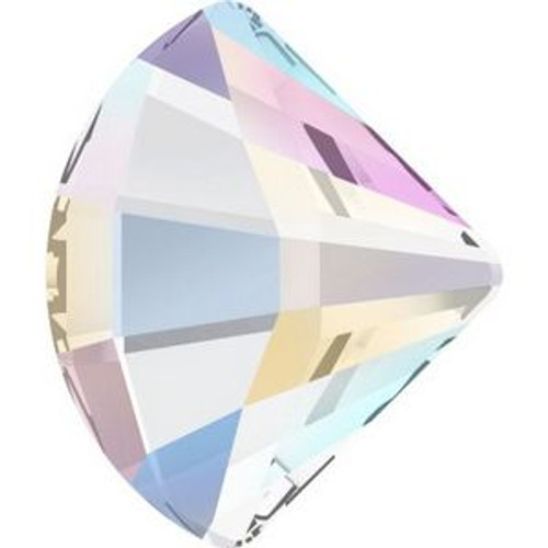 Swarovski 2714 10mm Fan Flatback Crystal AB