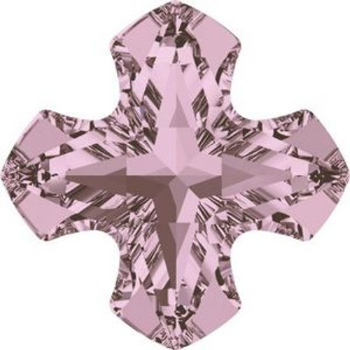 Swarovski 4784 14mm Greek Cross Fancy Stones Crystal Antique Pink