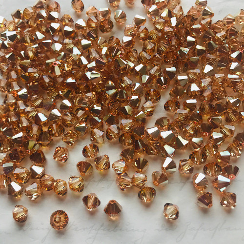 Swarovski 5328 4mm Xilion Bicone Beads Crystal Metallic Sunshine (72 pieces)