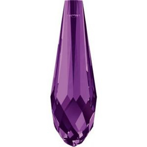 Swarovski 6530 20mm Pure Drop (half hole) Pendants Amethyst