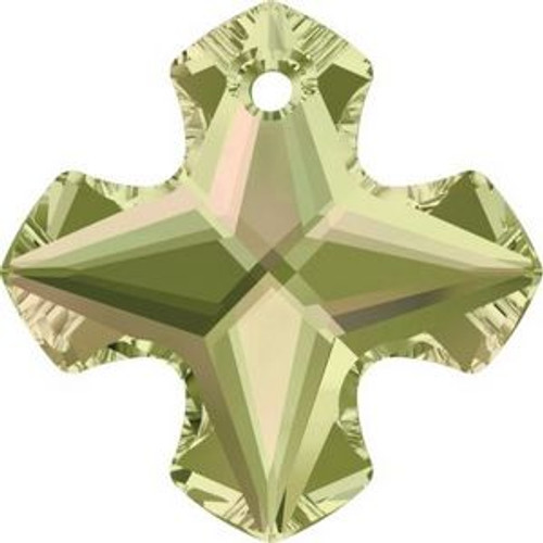Swarovski 6867 28mm Greek Cross Pendants Crystal Luminous Green