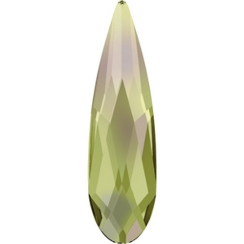 Swarovski 2304 10mm Raindrop Flatback Crystal Luminous Green