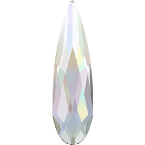 Swarovski 2304 14mm Raindrop Flatback Crystal AB Hot Fix