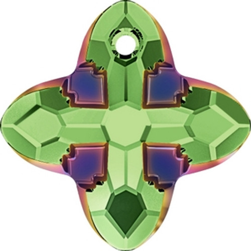 Swarovski 6868 14mm Peridot Scarabaeus Green Cross Tribe Pendants