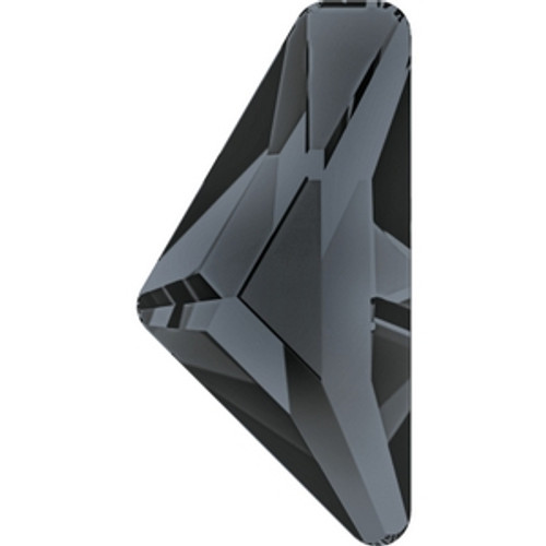 Swarovski 2738 10mm Crystal Dark Grey Lacquer Triangle Alpha Flatbacks